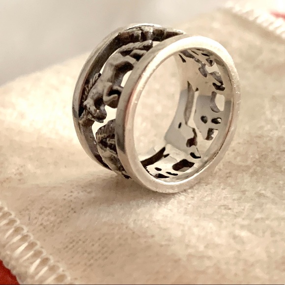 RARE RETIRED James Avery Unicorn band ring 4 - Picture 8 of 15